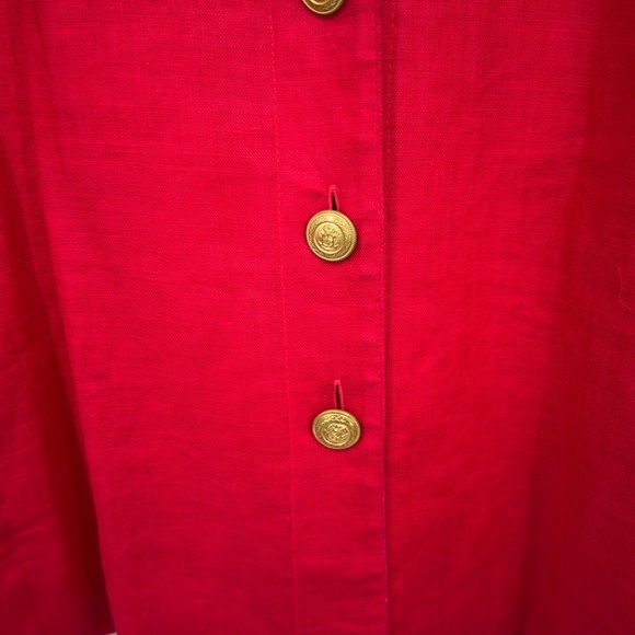 Liz Claiborne Petite Red Linen Blazer – Size 4P - Picture 8 of 10